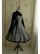 Faeries Daffodil Acquisition Of Wisdom-Grey Check JSK(Reservation/Full Payment Without Shipping)